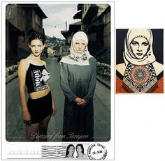 postcardwo.jpg (JPEG Image, 843x829 pixels) #pattern #woman #sarajevo #fairey #bosnia #postcard #shepard