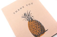 Pineapple thank you card #tropical #you #stationary #card #thank #pineapple