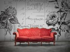CJWHO ™ (Botanical plants wallpaper) #botanical #plans #design #interiors #illustration #furniture #art #fashion #wallpaper