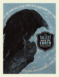 GigPosters.com - Tallest Man On Earth, The - Red Cortez - Parlour Suite, The #vulture #gig #black #poster #blue