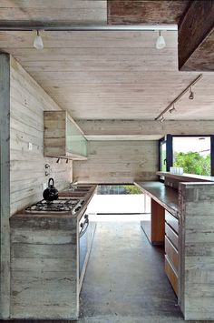 Concrete Beach House With Industrial Features
