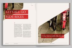 Let's all go ride bikes #bikes #red #design #type #layout