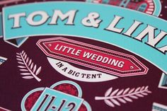 Ginger Monkey :: Tom Lane :: Illustration :: Design :: Typography :: Wedding Invite #invite #wedding #typography