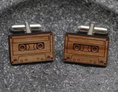 Wooden Cassette Cufflinks #cassette #cufflinks #wooden