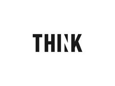 Think #negative #logo #space
