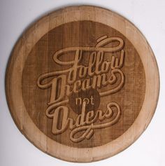 Wood Typography Engraving on the Behance Network #interior #quote #quotes #engraving #wood #illustration #kitchen #type #typography