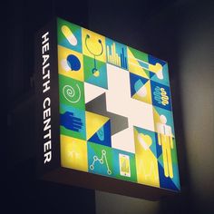 Carl DeTorres #center #sign #fluorescent #health #facebook #illustration #signage #slighted