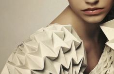 Paper props for fashion shooting in King Power Magazine – July 2010. #sculpture #tessellation #origami #fashion #paper