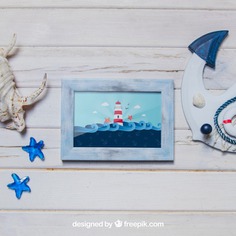 Marine concept with frame Free Psd. See more inspiration related to Frame, Mockup, Summer, Beach, Sea, Sun, Photo frame, Photo, Holiday, Mock up, Anchor, Decorative, Vacation, Wooden, Summer beach, Marine, Up, Season, Wood frame, Concept, Composition, Mock, Summertime and Seasonal on Freepik.