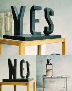 CJWHO ™ ("YES" and "NO" in One Typographical Sculpture by...) #raetz #sculpture #design #yes #markus #art #no