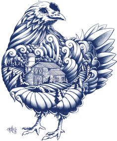 New Logo, Identity, and Packaging for Blue Goose Pure Foods by Sid Lee #packaging #blue #illustration #chicken
