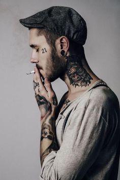 Trust issues | Tattoo #ink #owl #tattoo #neck #smoking