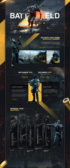 Battlefield UI/UX Design / Web Design