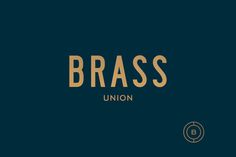 Logotype and symbol for Somerville pub and cocktail bar Brass Union designed by Oat #logo #identity