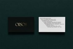 Logotype and business cards with gold foil detail by Anagrama for San Pedro based burger bar Orson