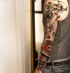 55+ Awesome Examples of Full Sleeve Tattoo Ideas #ideas #tattoo #sleeve