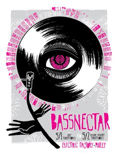 finished designing this poster for Bassnectar tonight, ill printing it over the weekend, its for his 2 sold out shows in Philly at the Elec #screen #print #poster