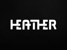Michael Spitz - Heather Sans #logotype #overlap #lig #serif #sans #ligature #custom #shadow