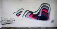 Holes in the wall by 1010 #layers #geometry #graffiti #art #painting #fine