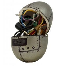 Graphic-ExchanGE - a selection of graphic projects #silver #egg #wires #robot