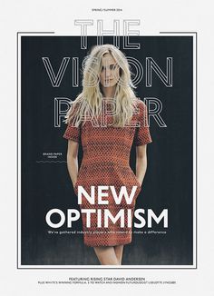 The Vision Paper SS14 | Brunswicker #fashion #cover #magazine #typography