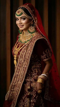 Discover stunning bridal makeup looks featuring maroon lehengas, perfect for Indian weddings. Explore nude makeup trends, airbrush makeup, and more on ShaadiDukaan's blog.