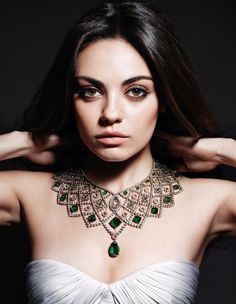Mila Kunis as the new face of Gemfields Campaign #fashion #kunis #mila
