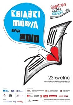 Książki Mówią - parkink #blue #red #poster #drawing