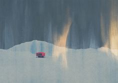 Illustrations of Snowy Retreats by Luke Twyman #illustration