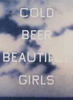 Piccsy :: cold beer beautiful girls #ruscha #edward #art