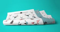 Børk - Creative Studio on the Behance Network #pattern #fish #symbols #gift #birds #iceland #wrapping #paper #scandinavia