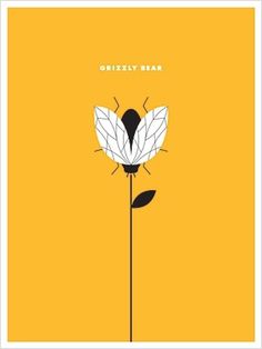 THE SMALL STAKES - sold out posters #grizzly #small #yellow #bee #minimalism #stakes #poster #bear #band #typography