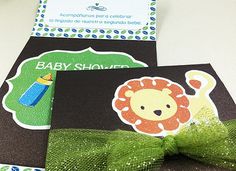 Baby Shower Invitation. Baby Lion Theme. #invitation #shower #crafts #print #lion #impreso #manualidades #len #baby