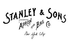Stanley & Sons #apron #type #drawn #nyc #stanleysons #bag