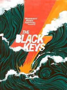 The Black Keys "Hangout Music Festival" Poster by Jose Berrio #design #graphic #typography