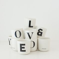 Dezeen » Blog Archive » Playtype foundry and concept store by e-Types #mugs #cups #typography