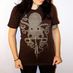 Octopus Bike #fashion #illustration #design #tshirt