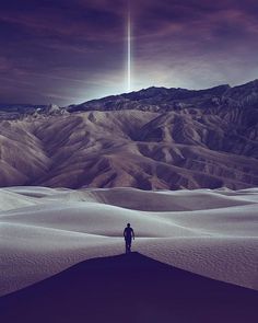 MiraRuido Collage Illustrations (5) #person #landscape #nature #silhouette #light #desert