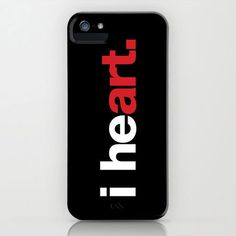 "i heart" Black iPhone Case #black #helvetica #red #art