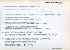 This is a type specimen of Venus Light Extended by Wagner & Schmidt/Bauer. #type #specimen #typography