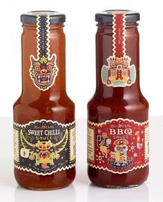 Creative Review - Steve Simpson's illustrated chilli sauce bottles