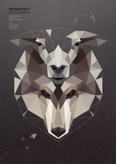 Wolf in sheep skin by Kevin Harald Campean #geometry #illustration #polly #art #low