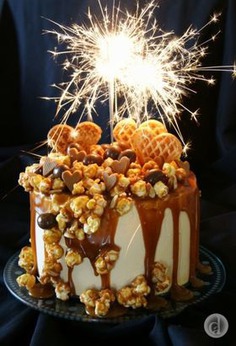 Caramel Popcorn frosting Cake,birthday cakes,cake images,cake photos,cakes