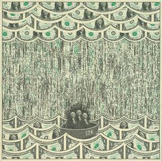 The Art of the Dollar: Meticulous Currency Collages by Mark Wagner #dollar #bills #art
