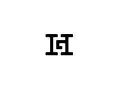 H and G logo #logo #black and white #gestalt