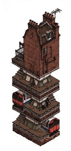 Tumblr #underground #basement #london #tube #illustration