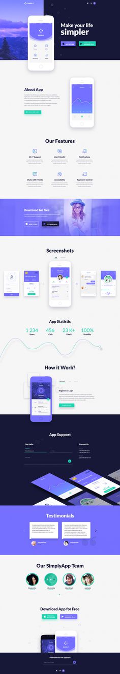 Simply – Onepage App Template