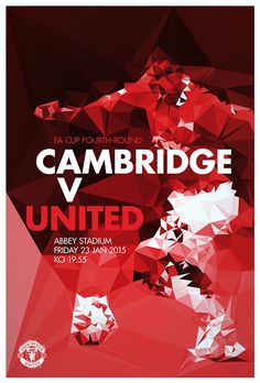 U.N.I.T.E.D Match Day Posters on Behance #abstract #red #print #manchester #player #texture #soccer #united #poster #art #type #football