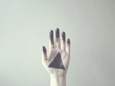 FFFFOUND! | Filth Flarn Filth #black #geometric #paint #photography #triangle #hand