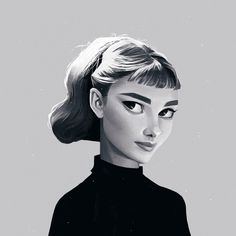 Audrey Hepburn by Janice Sung